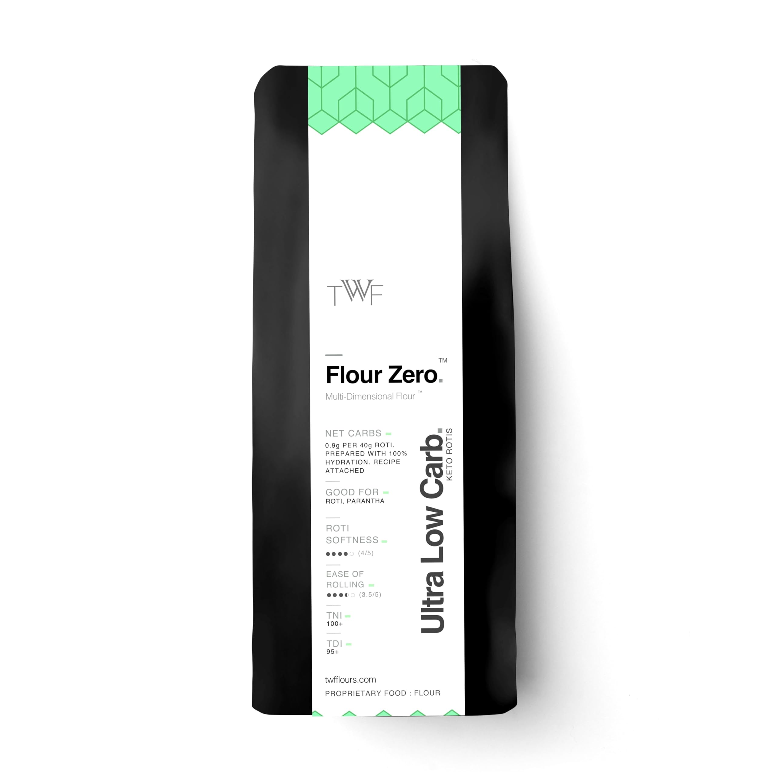 TWF Flour Zero - Keto Flour | Ultra Low Carb | Less Than 1g Net Carb per Roti | Clean Label | Low Glycemic Index (Low GI) | High Protein | Soft rotis | 500g (B0DF2W7TTN) Amazon Price History, Amazon Price Tracker