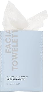 NuFACE Prep-N-Glow Facial Towelette â€“ Exfoliating and Hydrating Facial Wipes (5 Pack)