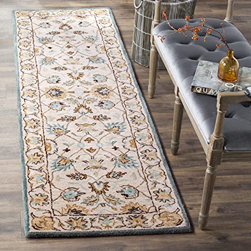 SAFAVIEH Antiquity Collection 2'3" x 8' Peacock / Blue AT812B