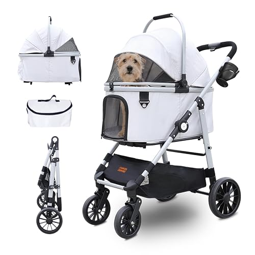Quolliter Extra Large Pet Stroller for 3 Small Pets