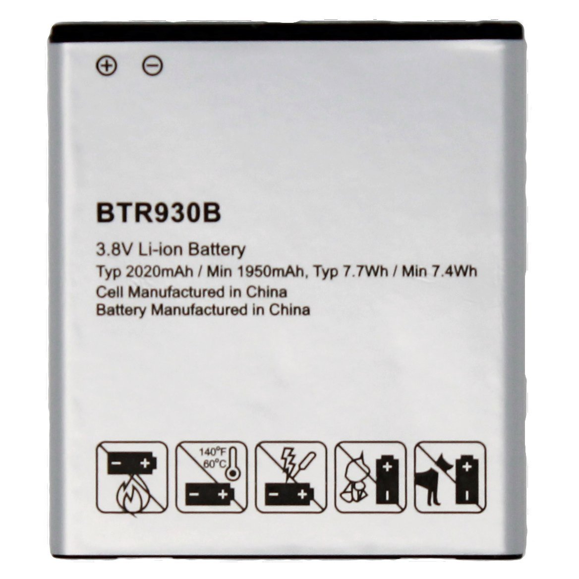 Generic Battery BTR930B for Pantech Perception R930L in Non-Retail Packaging [24 Months Limited Warranty]