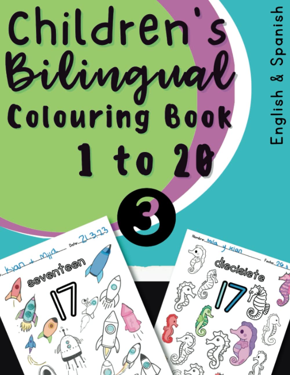 Children's Bilingual Colouring Book - 1 to 20