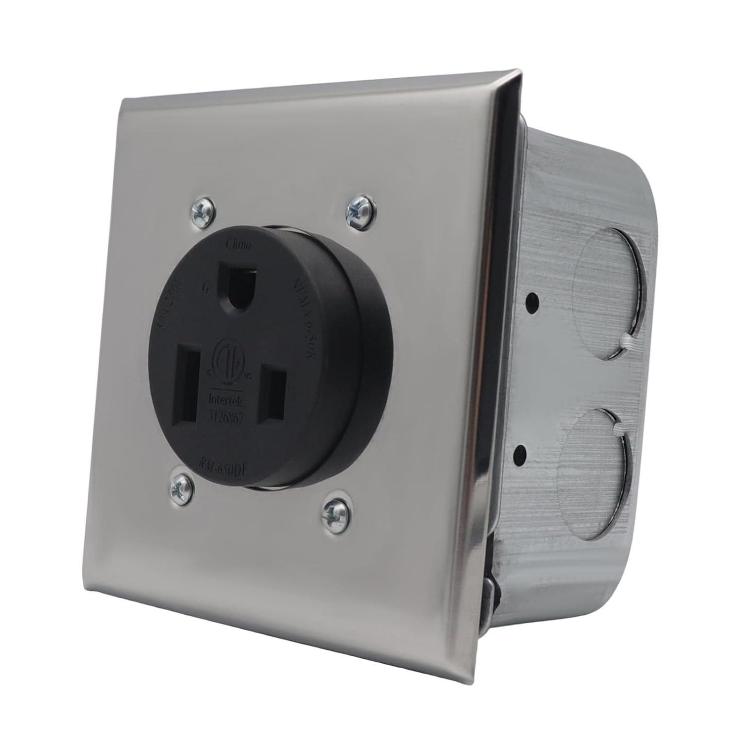 50 Amp Receptacle NEMA 6 50R 3 Prong Plug Receptacle 3 Prong Outlet Heavy Duty Power Outlet for Welders Plasma Cutters Electric Ranges