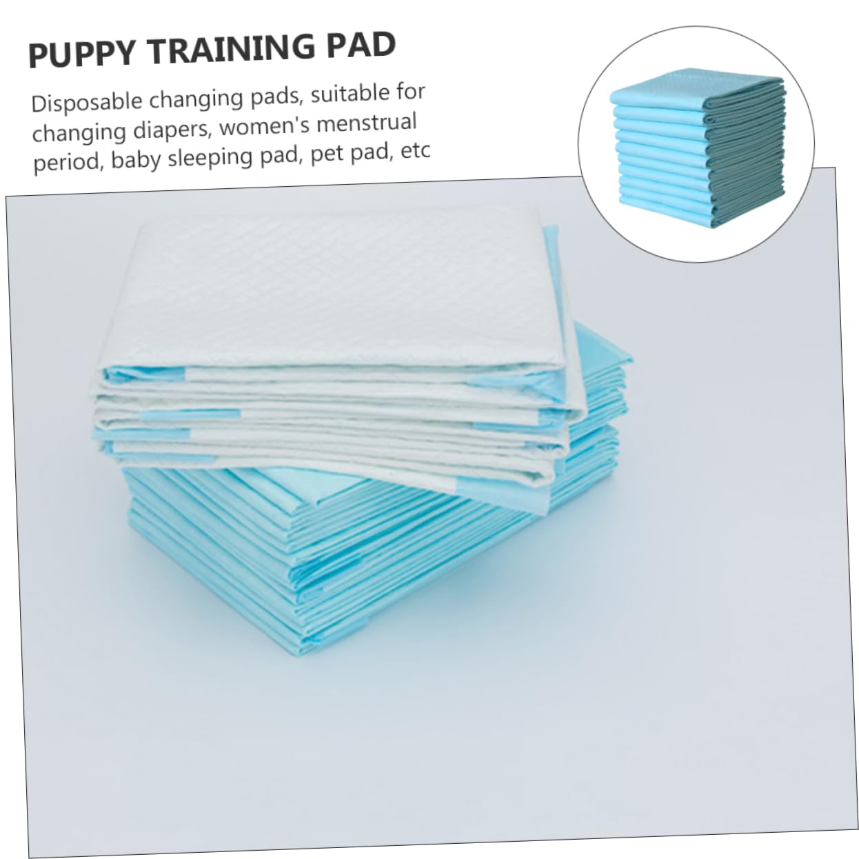 Traverse Monouso per Cuccioli 10 Pezzi Blu Doppio Strato | Tessuto Non Tessuto, Assorbente Usa e Getta, per Pet, Adatto a Periodo Mestruale