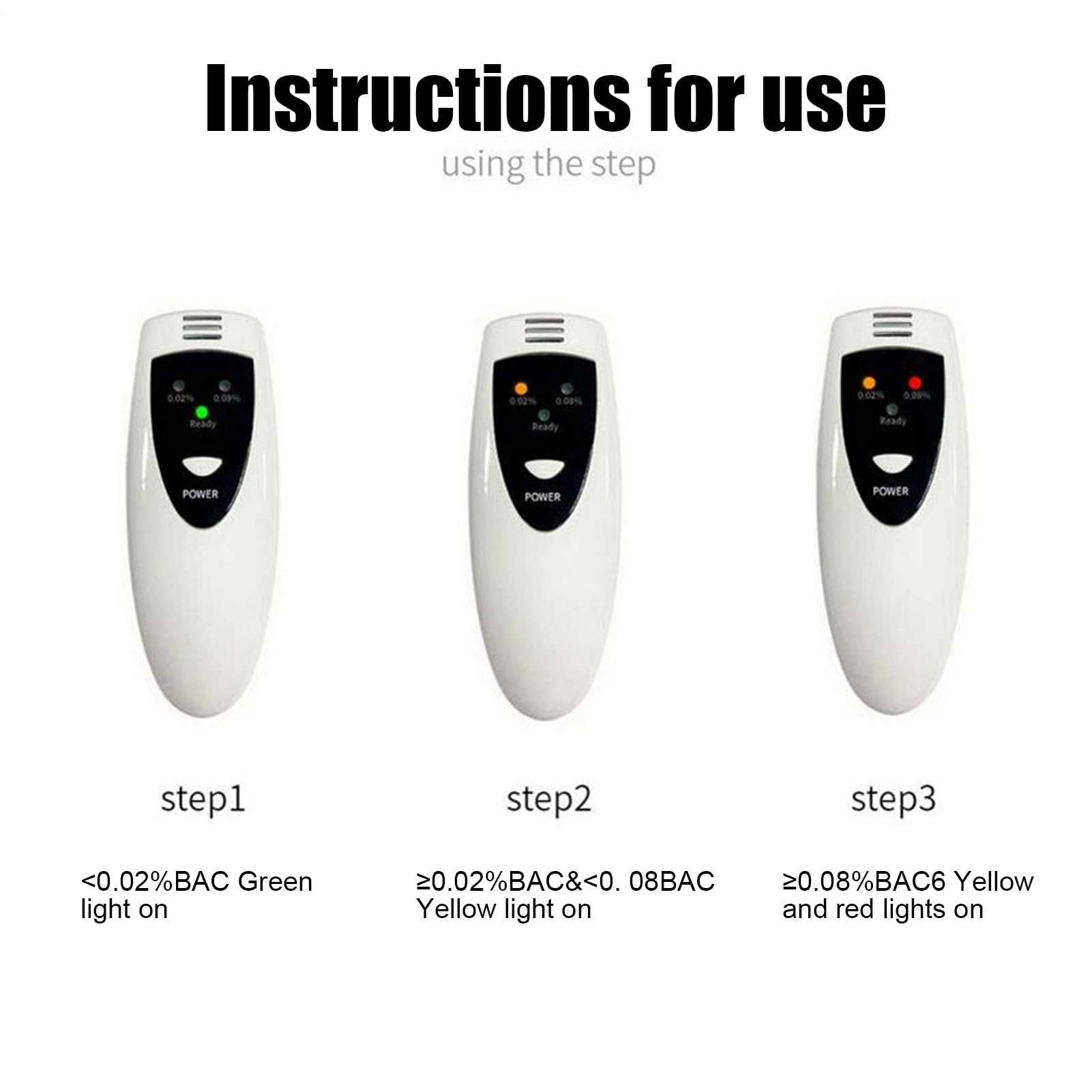 Alcoholímetro para Coche - Probador de Alcoholemia con Indicadores Luminosos - Detector Preciso para Conductores | Seguridad en Conduccion Analisis Monitoreo Deteccion Viajes Carretera