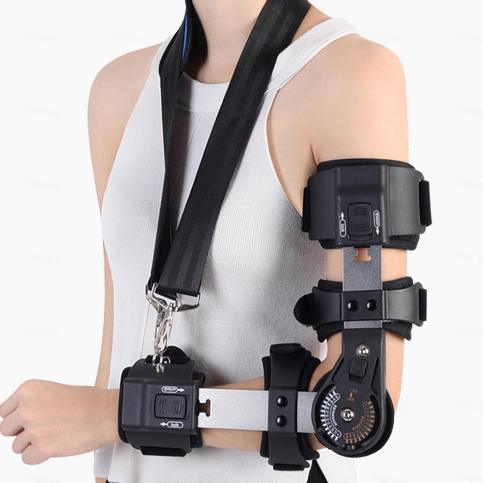 Inmovilizador Férula Codo Ajustable Correa, Recuperación Lesiones El Brazo, Reparaciones Tendón Ligamento Brazo, Soporte Codo Postoperatorio, Brazos Izquierdo Derecho Opcionales Unisex,Left