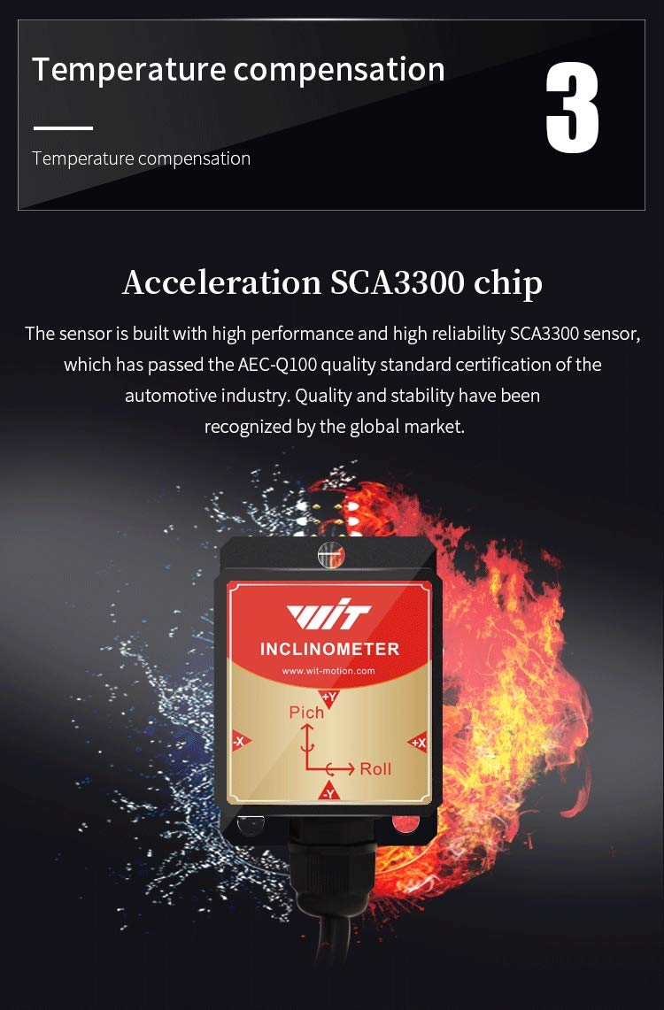 [Accelerometro di industriale+inclinometro] HWT905-TTL MPU-9250 Giroscopio a 9 assi+angolo(precisione XY 0,05°)+bussola digitale, compensazione della temperatura e magnetometro, impermeabile IP67