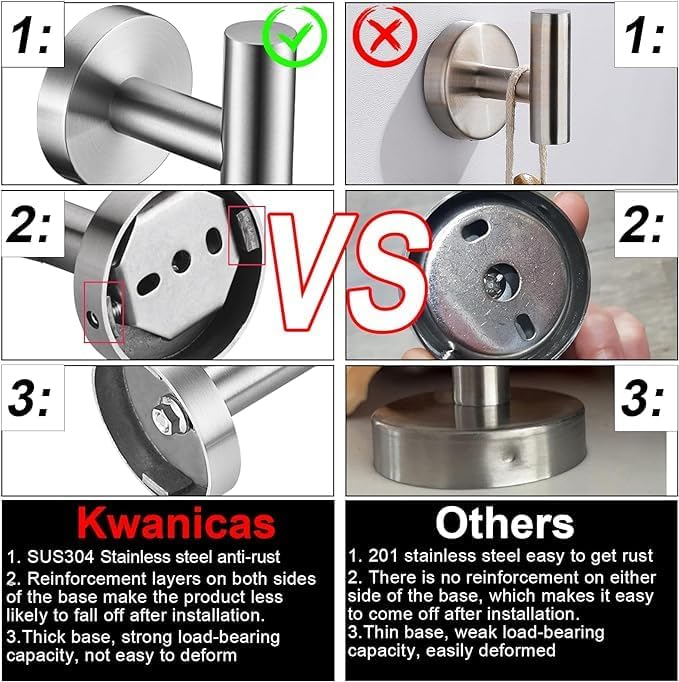 Brushed Nickel Stainless Steel 10-Piece Bathroom Hardware Set