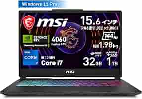 Amazon.co.jp: 【Core i7 & NVIDIA RTX 4060搭載・薄型軽量スケルトン 