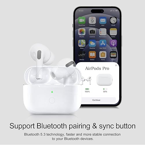 Miniatura 2 de Funda de carga inalámbrica de repuesto compatible con AirPod Pro de 1 y 2 generación con carga USB-C, funda de cargador Air Pods Pro 1 2 con botón