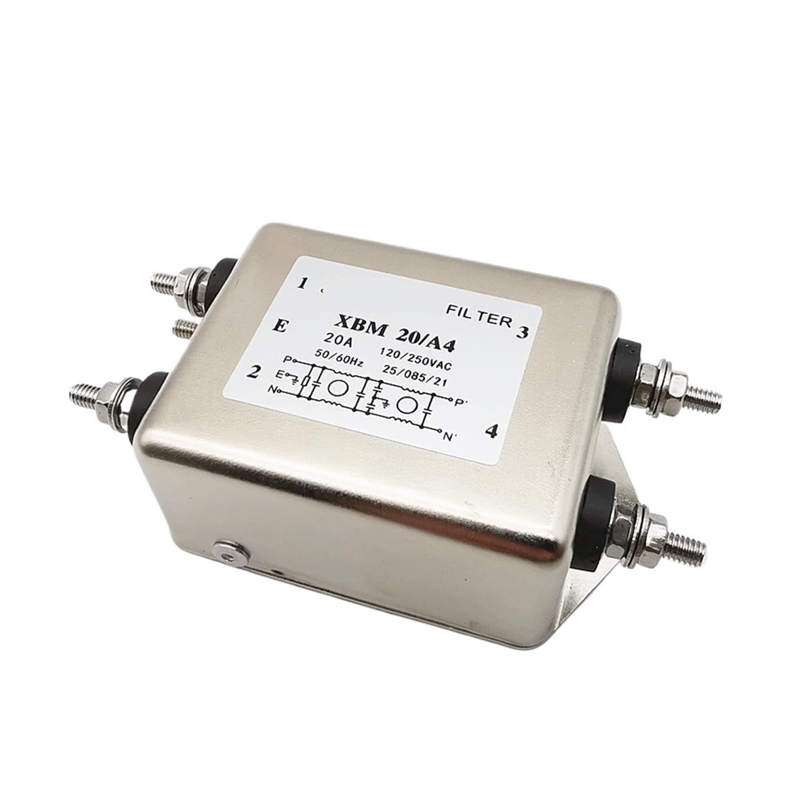 Filtre d'alimentation monophasé XBM-20-A4 20A de haute précision