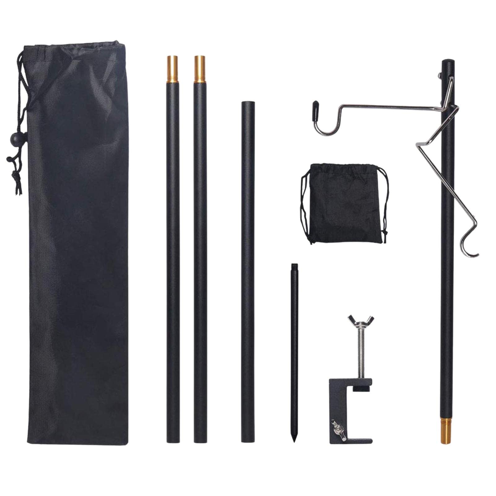 Sakamura Foldable Lamp - Folding Lantern Hanger Camping Hanging Light | Adjustable Lightweight Lantern Post Hanger, Foldable Fishing Light Stand For Outdoor Activities