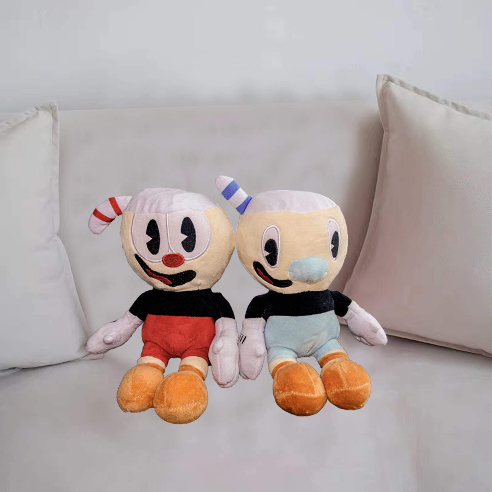 Buy 2Pcaks Cuphead Plush Adventure Game Mecup and Brocup Soft Stuffed ...