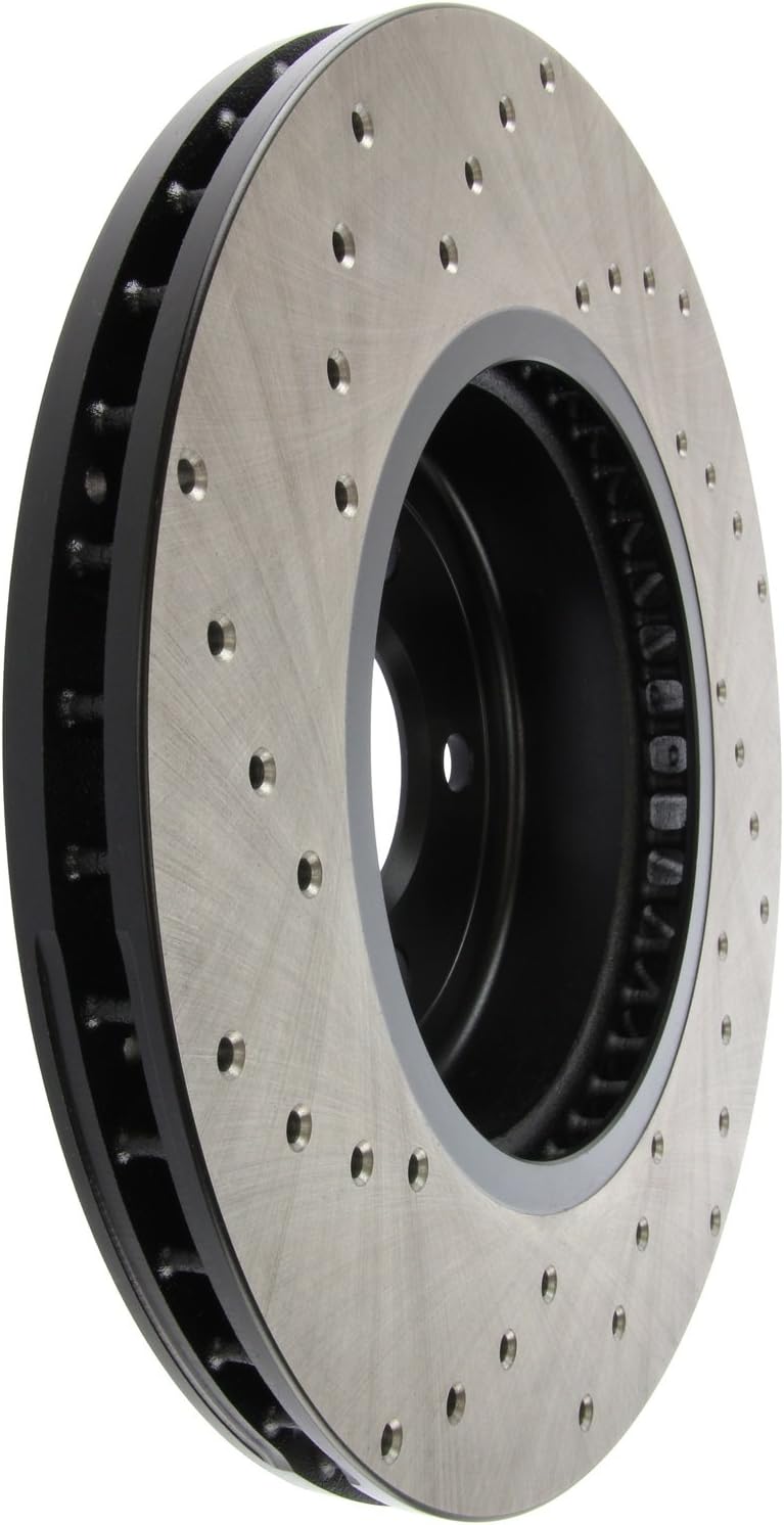 StopTech 128.34124L Sport Cross Drilled Brake Rotor (Front Left), 1 Pack