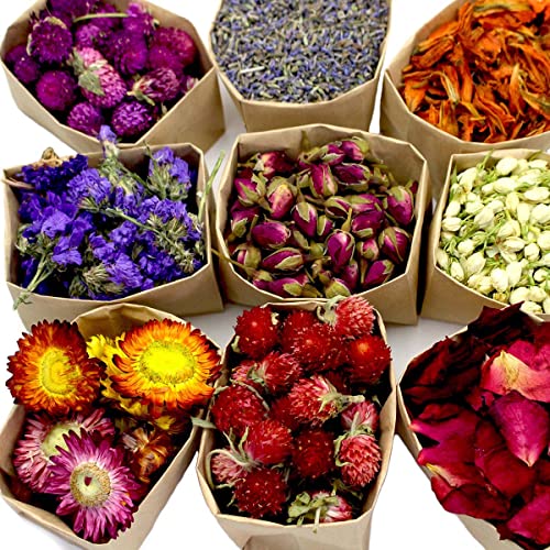 image for Oameusa Organic Dried Flowers-Candle&Soap Making,Caffeine-Free Tea, Gl