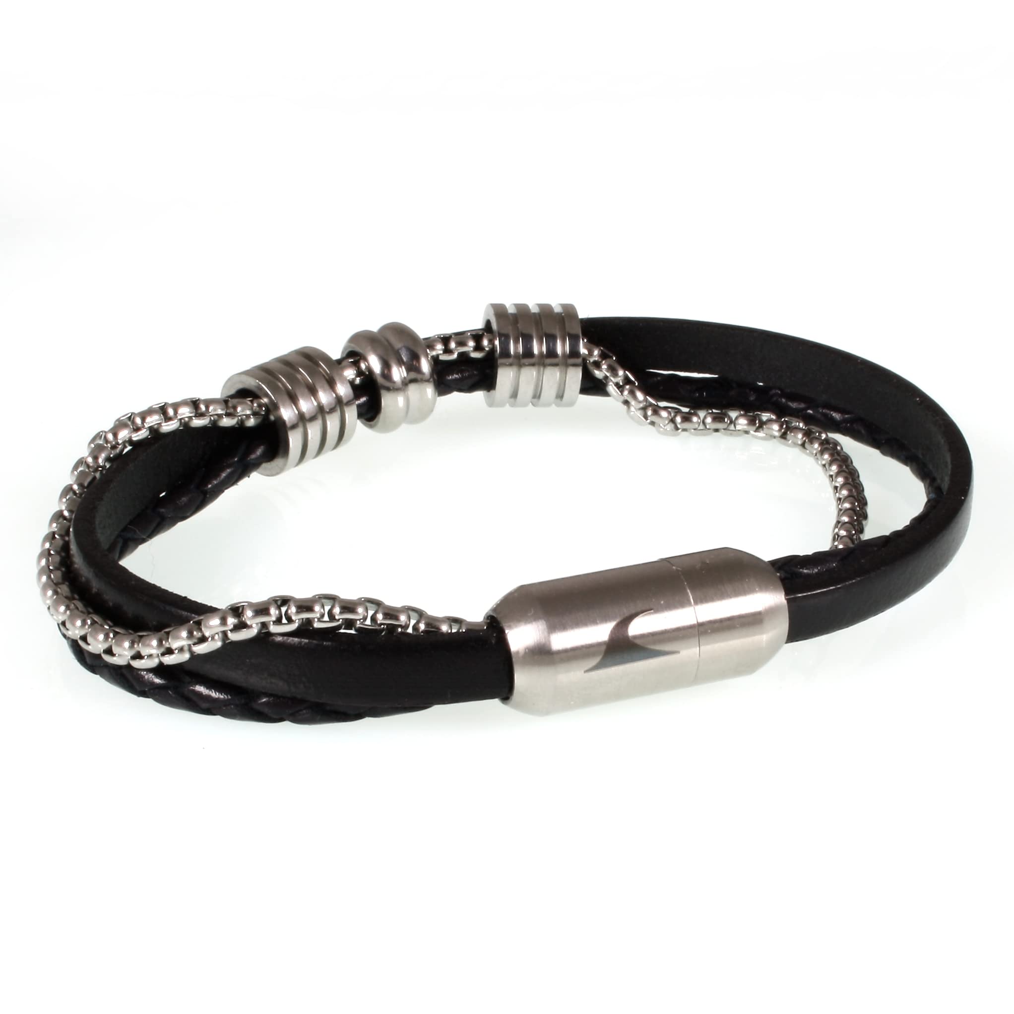 Leder-Armband LEX FR Schwarz Männer Herren