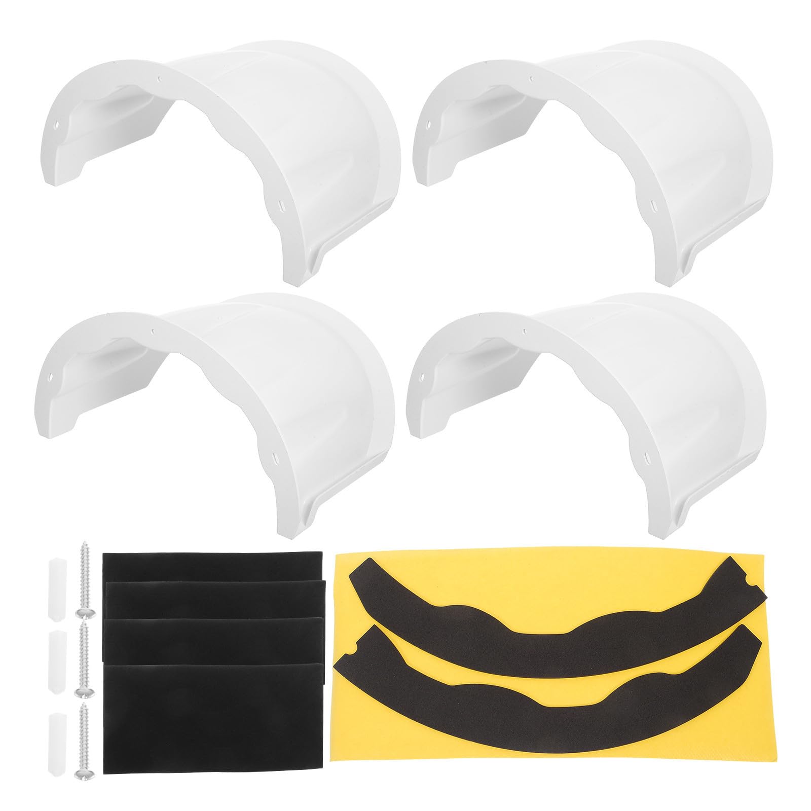 4 Piezas Protector de Cámara Exterior PVC Semiesférico