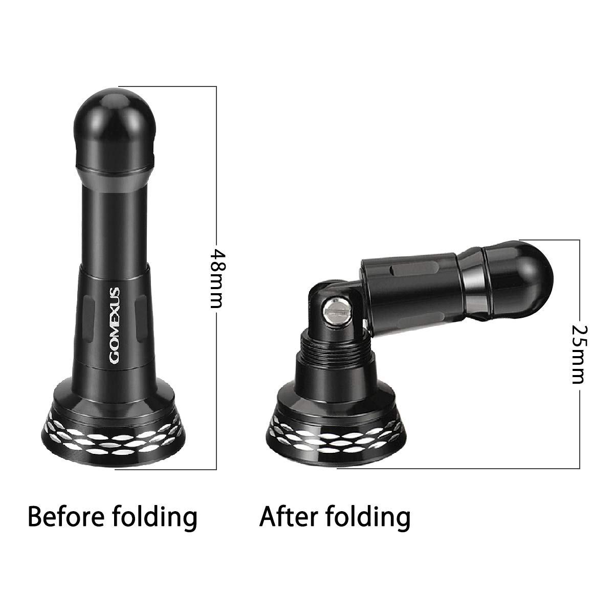 GOMEXUS Soporte Antirayaduras de Carrete Plegable 48mm para Shimano Stella Vanquish 1000-4000 Daiwa Exsit Spinning Reel Stand