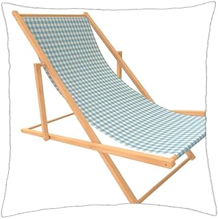 ETGeed Silla reclinable para Muebles, Asiento, Playa, Sol, Vacaciones, Fundas de Almohada, cojín Decorativo para sofá, Cama, decoración del hogar, 18 x 18 Pulgadas