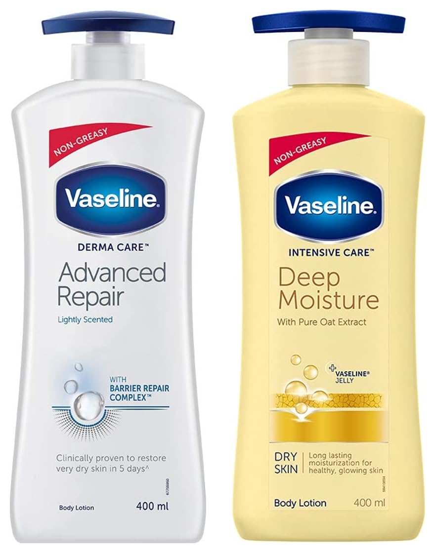 Vaseline Derma Care Advanced Repair Body Lotion 400 ml & Vaseline Intensive Care Deep Moisture Nourishing Body Lotion 400 ml-image-40