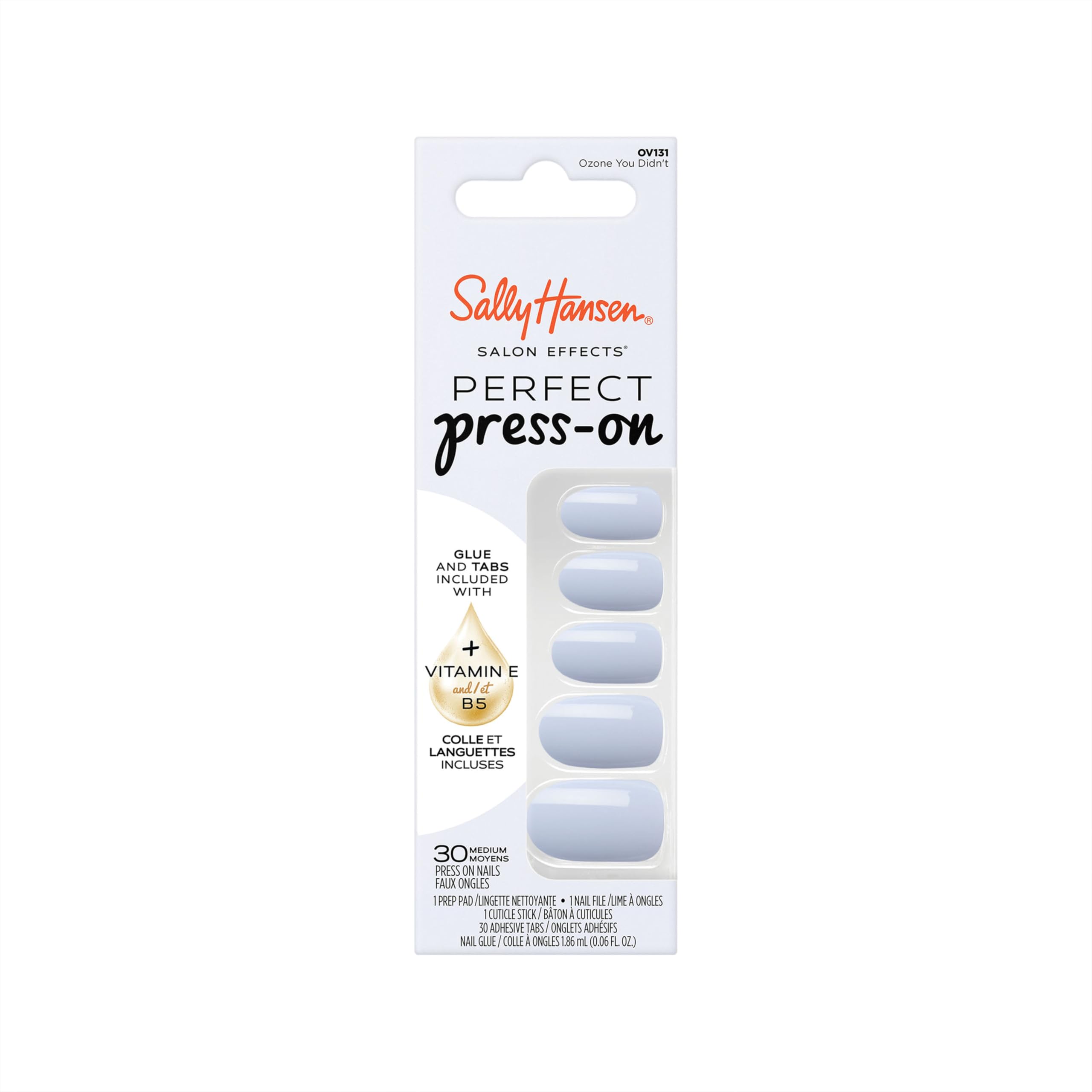 Sally Hansen Salon Effects Perfect Press-On Nails Ozone You Didn't Press On Nails Easy To Apply Nail Glue & Adhesive Tabs Included