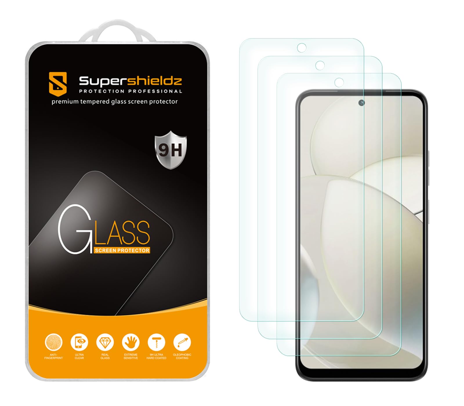 Supershieldz (3 Pack) Designed for Motorola Moto G Power 5G (2024) [Not Fit for 2020-2023 Version] Tempered Glass Screen Protector, Anti Scratch, Bubble Free