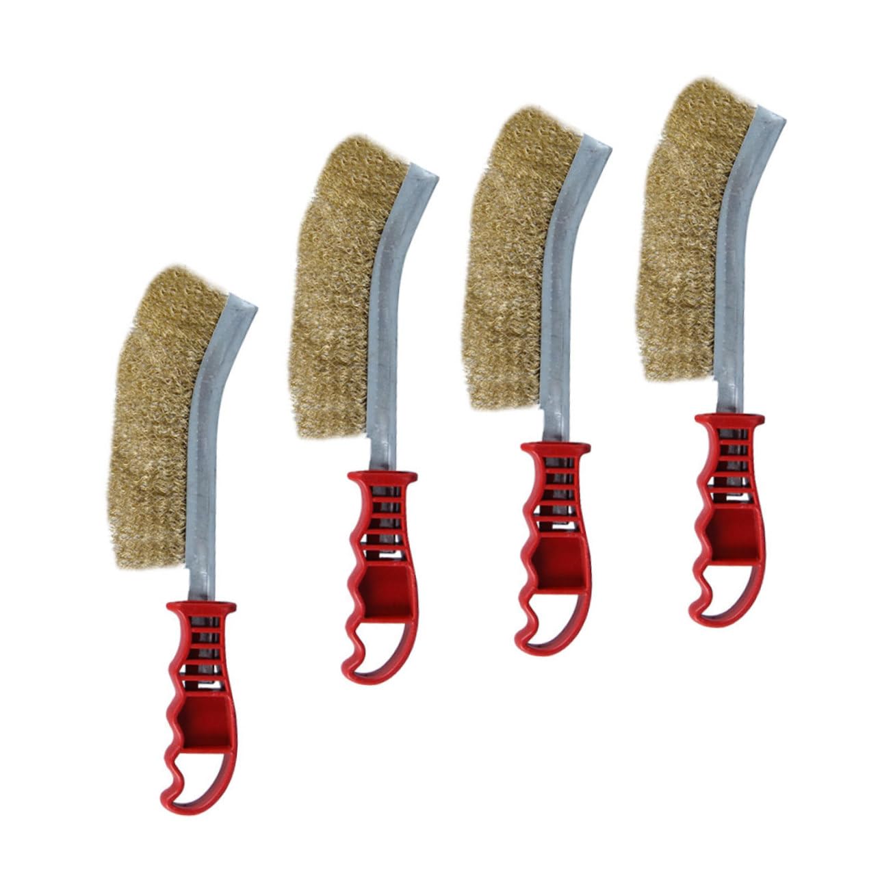 Generic 4Pcs Portable Wear Resistant Grill Brush Professional Cleaner for Outdoor Cooking Wire and Material Present for Barbecue Lovers