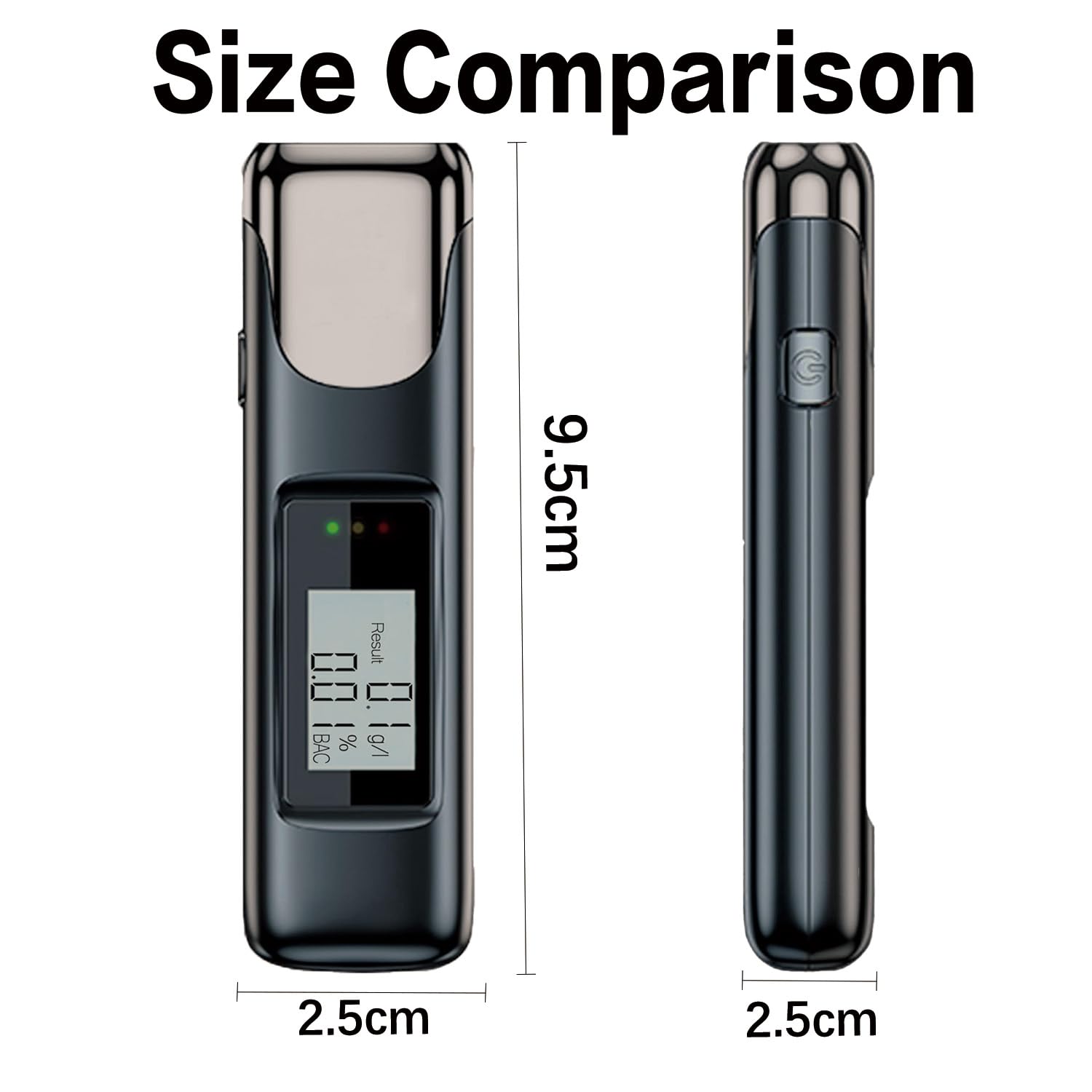 Alcoholimetro Homologado,Test Alcoholemia con Pantalla LCD y Batería Recargable USB,Alcoholimetro Digital,Test de Alcoholemia Fiable y Rápido,Ideal para Uso Personal, Doméstico y Fiestas