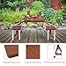 Giantex Portable Folding Picnic Table with 4 Seats, Kid's Camping Table with Umbrella Hole and Stools, Indoor and Outdoor Table for Patio, Lawn Garden, ABS and Aluminum (Brown)