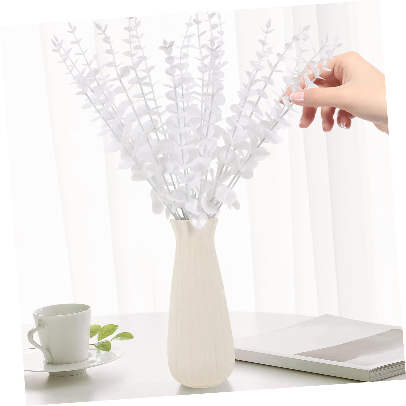 YARNOW 3 Set Di Rami Di Eucalipto Finti Realistici Fiori Artificiali Per Decorazioni Di Matrimoni E Feste 20 Pezzi * 3