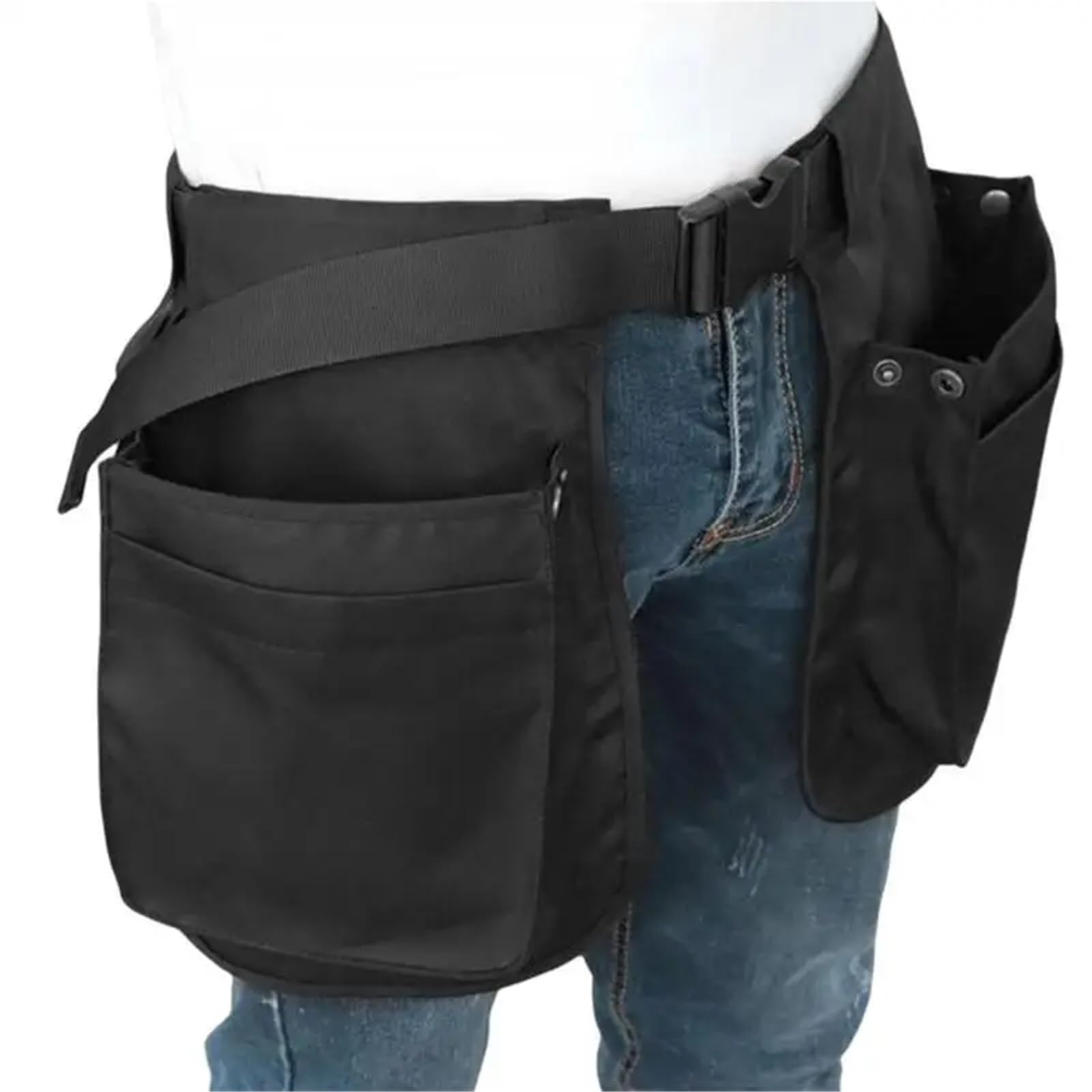 Cinturón de herramientas cintura Unisex ajustable, bolsa cinturón tela for construcción/delantal trabajo for correr, trotar y pasear perros Para Carpintero Constructor