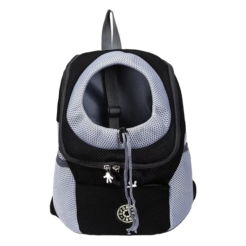 Bolsa de viaje para perros y gatos negra M, ideal para vacaciones en familia