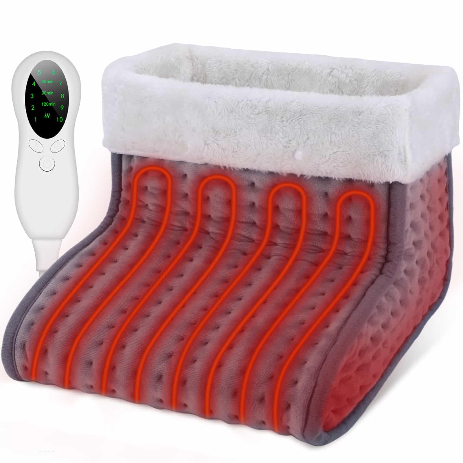 CYFIE Foot Warmer, Under Desk Electric Heated Feet Heating Pad for Women Men, 10 Level Heating, 3 Level Timer, Auto Shut-Off, Winter Gifts for Home, Office, Indoor