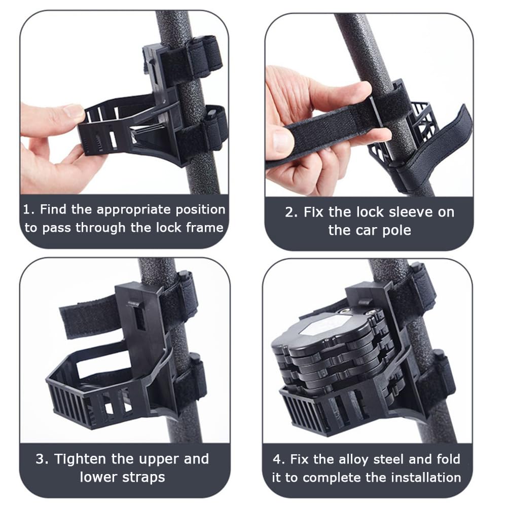 Antivol pliable pour vélo – Outil de sécurité à chaîne en alliage haute résistance avec 3 clés et support de montage, antivol de vélo de 85 cm pour une sécurité solide