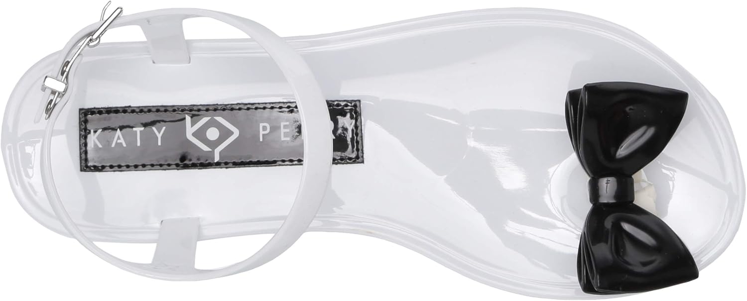 Katy Perry Women's The Geli Flat Sandal 5 Black Bow