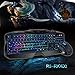 immagine 6Rii Gaming RK400 (Layout Italiano) - Tastiera Italiana da Gioco + Mouse da Gioco 2000 DPI (Retroilluminati a LED 7 Colori)