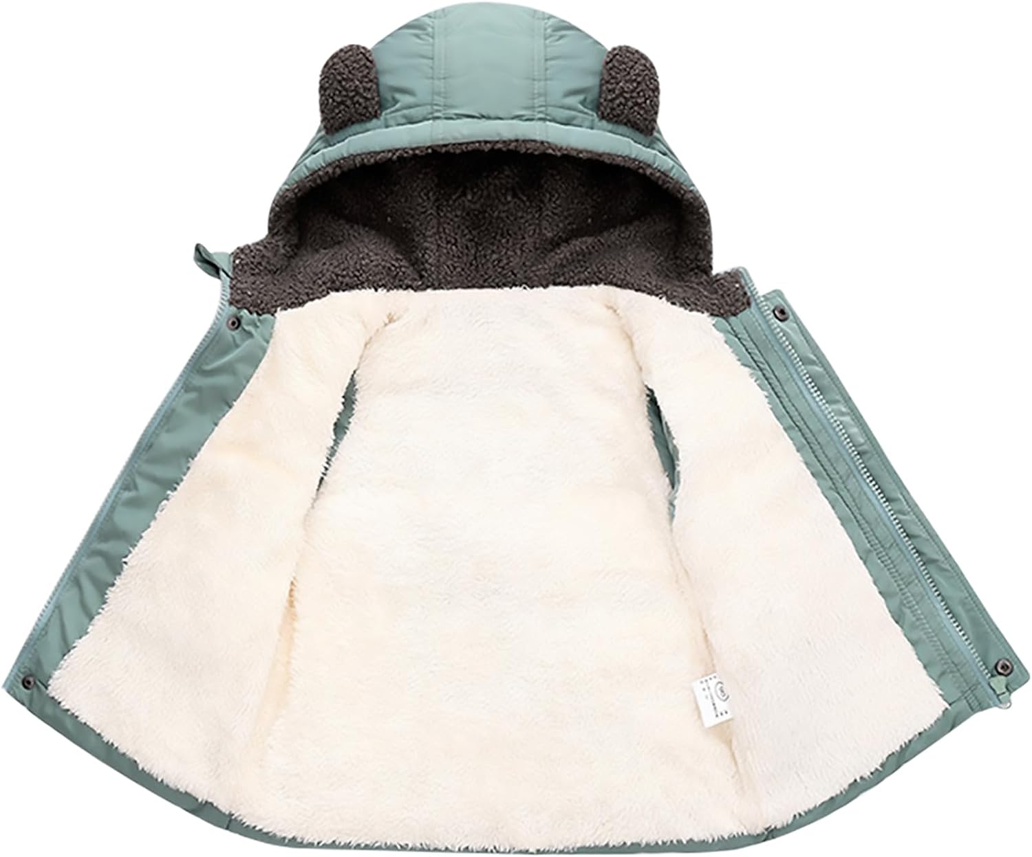 AIWUHE Toddler Boys Girls Hooded Puffer Vest Padded Warm Winter Jacket Sleeveless Bear ears Zipper Up Coat with pocket 1-7Y