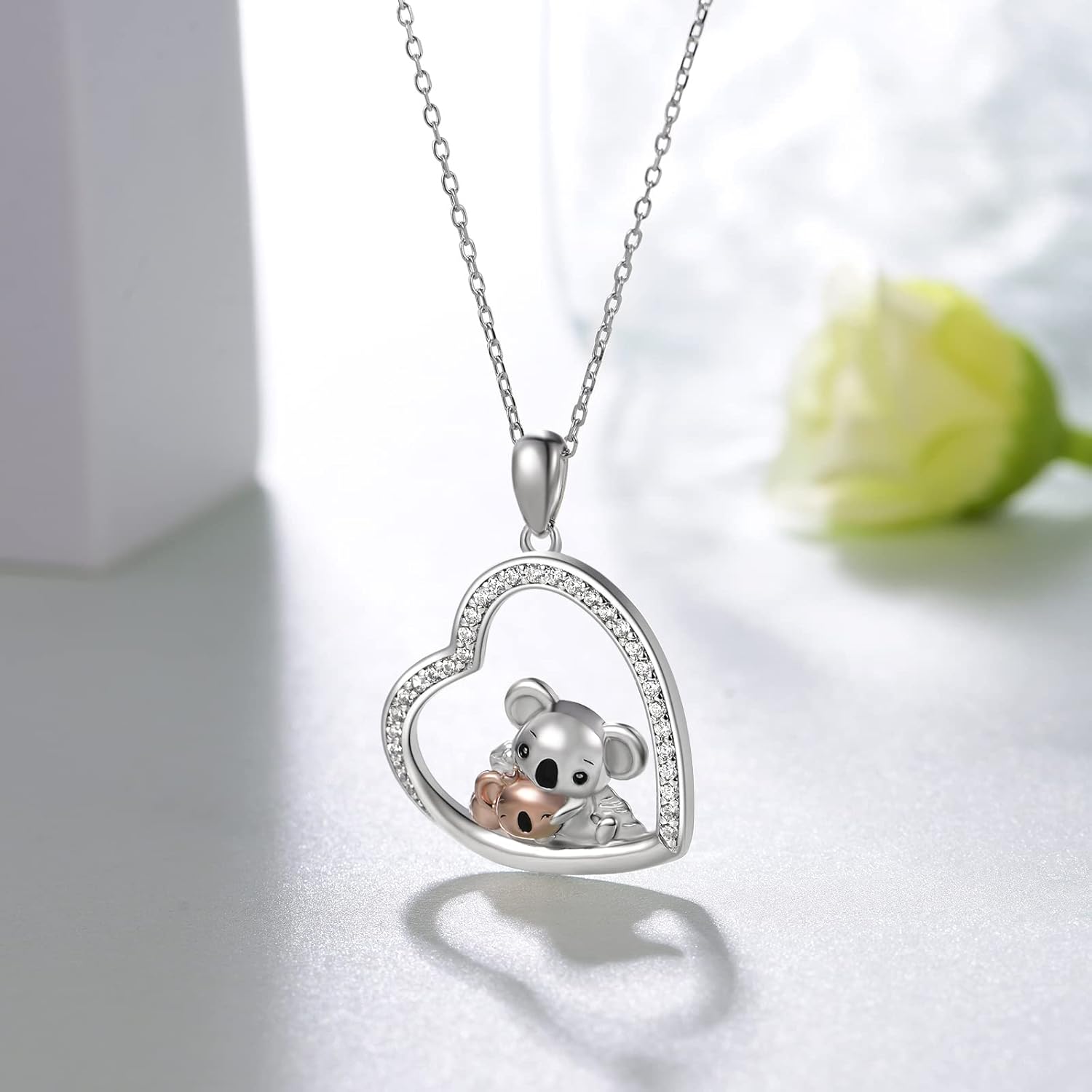 Koala Necklace for Women 925 Sterling Silver Koala Pendant Necklace Cute Animal Jewelry Gifts for Women Mother - Image 4