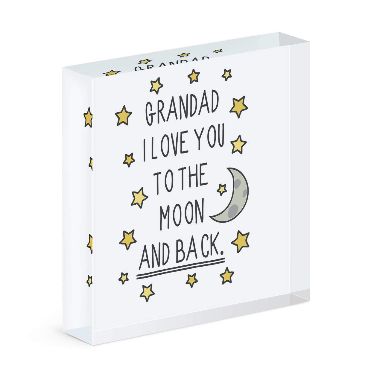 Cornice Portafoto In Legno Con Scritta 'I Love You To The Moon And Night' – Per Foto 10x15 Cm, Regalo Per Nonni E Nonna