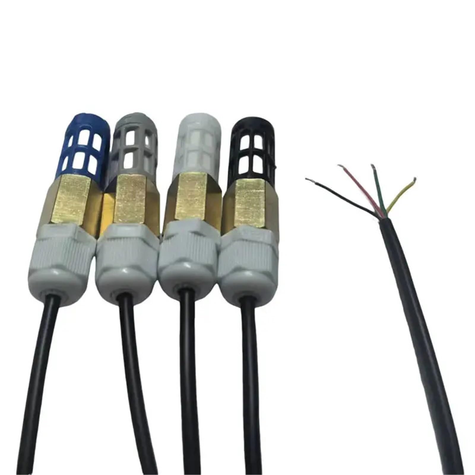 SHT40 SHT30 SHT20 21 SHT35 Modulo sensore di umidità di temperatura Cavo sonda Sensori di capacità digitali impermeabili(Black,SHT30)