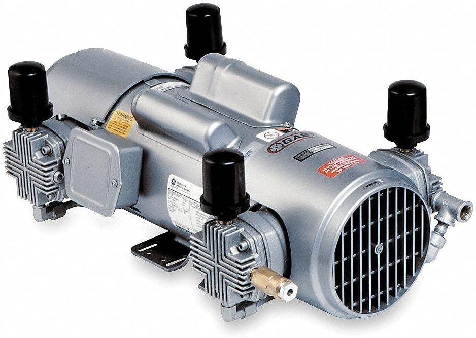 Gast 8-3/4" x 21-3/8" x 12-1/8" 230/460VAC Piston Air Compressor/Vacuum Pump - 7HDD-251-M853