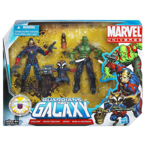 Marvel Universe Guardians Of The Galaxy Drax The Destroyer Starlord Rocket Raccoon And Groot Set #TOP1
