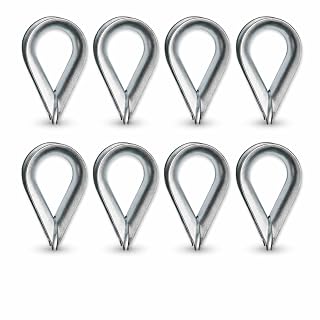 BARLOCK Thimble Eye Lock for Gym Cable Wire & Rope Support | 6mm (Pack of 8)