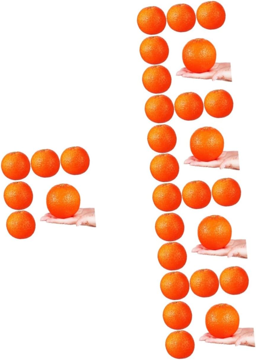 30pcs Lifelike Artificial Oranges Realistic Faux Fruit Models for Home Decor Photography Props and Educational Uses High Simulation Orange Models for Boys and Girls and Display