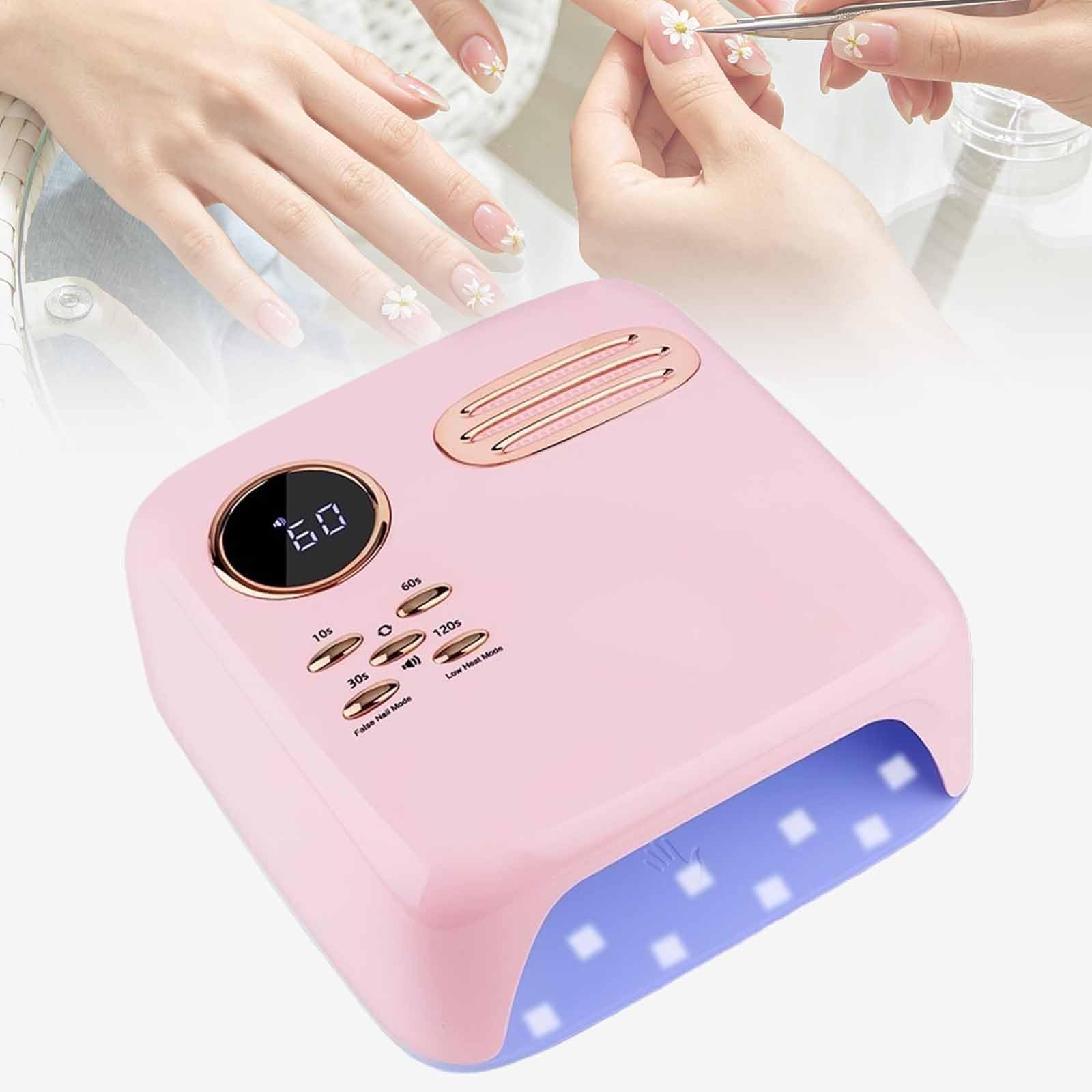 Lámpara LED de uñas de 72 W, lámpara LED profesional con 36 fuentes de luz y 4 temporizadores, sensor automático y memoria, secado rápido de esmalte de uñas de gel y cuentas de luz LED (365 nm + 405