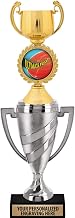 Crown Awards Ultimate Frisbee Trophy, 14.65" Silver Cup Ultimate Frisbee Trophies with Free Personalization