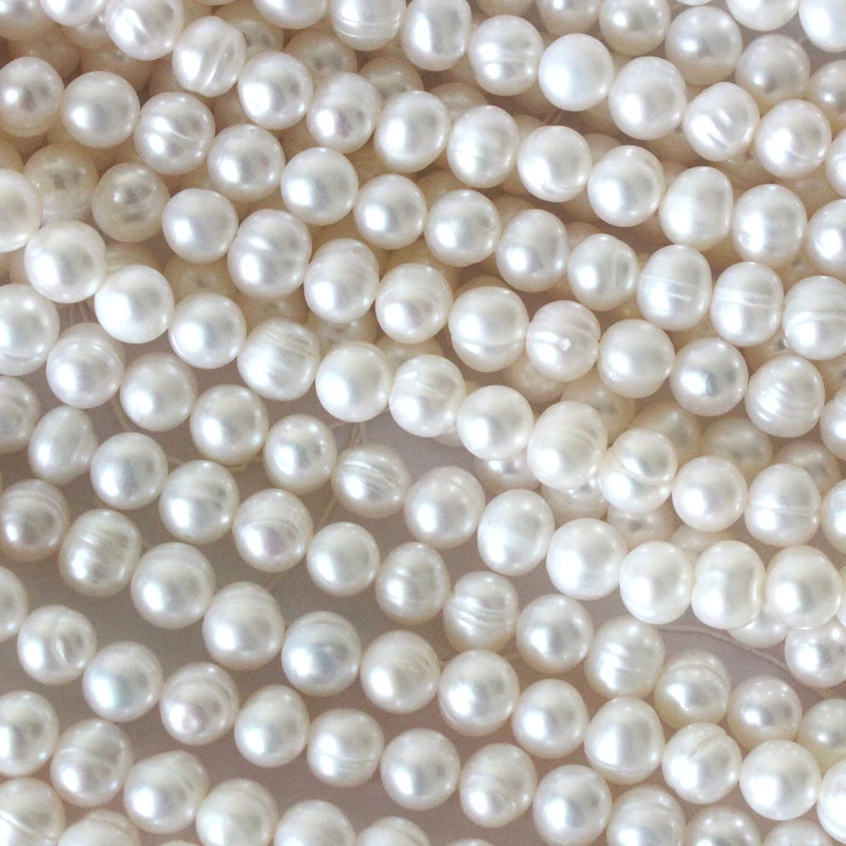TacoolNatural Genuine Freshwater Cultured Pearl Free Size Jewelry Making Loose Beads (Potato 6-7mm)
