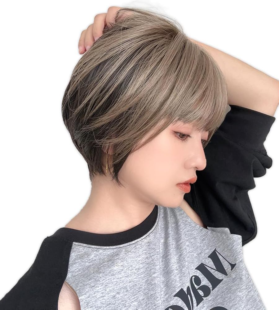 フェミニン　ショート　ウィッグ Amazon.co.jp: [ブライトララ] ウィッグ ショート フルウィッグ