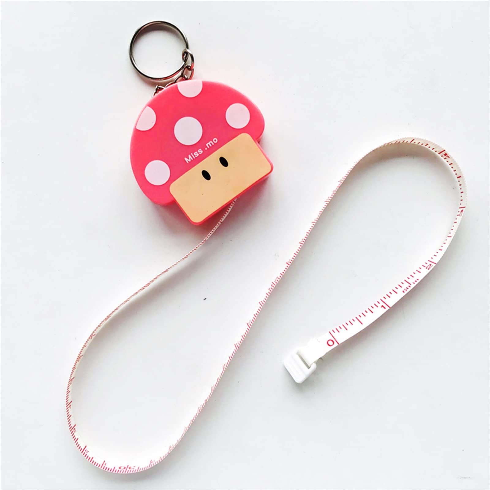Cinta métrica de 1,5 metros/60 pulgadas de largo, rollo de animales lindos, regla elástica automática, papelería, regla métrica de costura, cinta métrica para el hogar (color: arco iris) (transparen