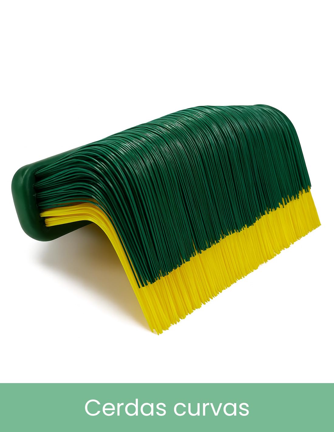 Brosse pour gazon artificiel avec manche extensible - Balai pour balayage gazon et feuilles - Outil de nettoyage de jardin (brosse + poignée)